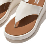 FitFlop F-MODE LEATHER FLATFORM Womens Toe Post Sandals Cream
