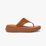 FitFlop F-MODE LEATHER FLATFORM Womens Toe Post Sandals Light Tan
