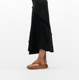 FitFlop F-MODE LEATHER FLATFORM Womens Toe Post Sandals Light Tan