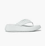 FitFlop F-MODE WOVEN-LEATHER Womens Toe Post Sandals Seafoam Blue