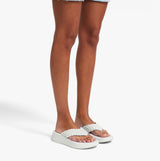 FitFlop F-MODE WOVEN-LEATHER Womens Toe Post Sandals Seafoam Blue