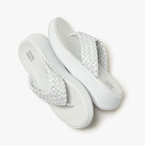 FitFlop F-MODE WOVEN-LEATHER Womens Toe Post Sandals Seafoam Blue