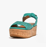 FitFlop ELOISE BACK-STRAP WEDGE Womens Sandals Tahiti Blue