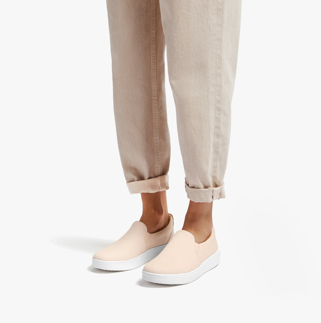 FitFlop RALLY CANVAS SLIP-ON SKATE Womens Trainers Rose Foam