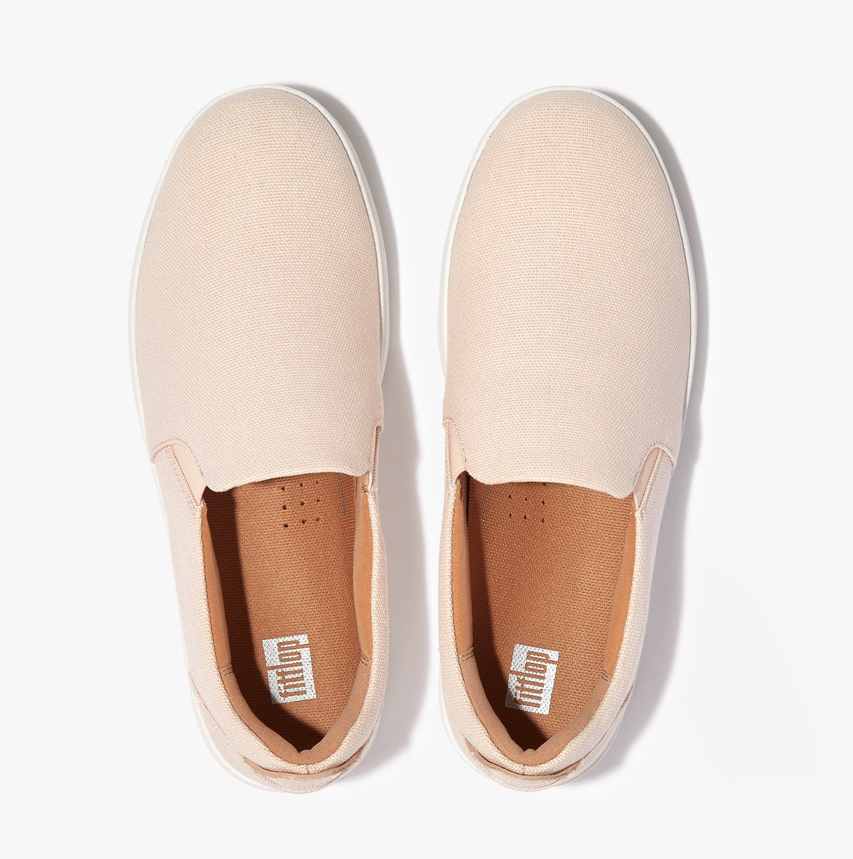 FitFlop RALLY CANVAS SLIP-ON SKATE Womens Trainers Rose Foam