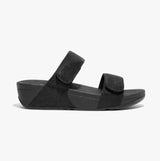 FitFlop LULU ADJUSTABLE SHIMMERLUX Womens Slides All Black