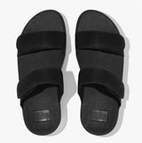 FitFlop LULU ADJUSTABLE SHIMMERLUX Womens Slides All Black