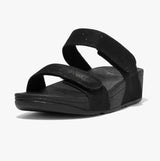 FitFlop LULU ADJUSTABLE SHIMMERLUX Womens Slides All Black