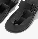 FitFlop iQUSHION ADJUSTABLE BUCKLE Womens Toe Post Sandals All Black