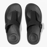 FitFlop iQUSHION ADJUSTABLE BUCKLE Womens Toe Post Sandals All Black