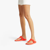 FitFlop iQUSHION ADJUSTABLE Womens Buckle Flip-Flops Neon Orange