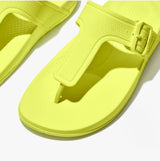 FitFlop iQUSHION ADJUSTABLE Womens Buckle Flip-Flops Electric Yellow