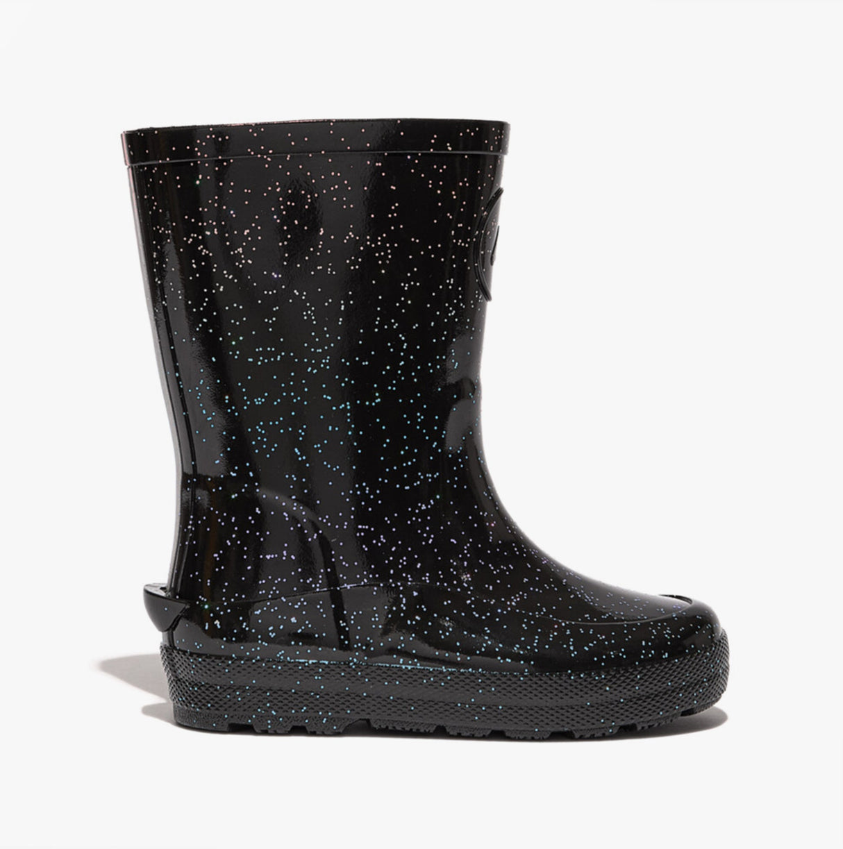 FitFlop WONDERWELLY Kids Rain Boots Black Glitter