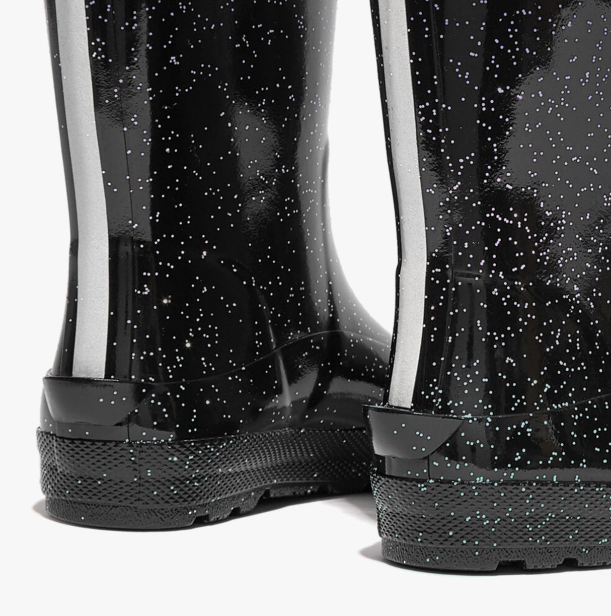 FitFlop WONDERWELLY Kids Rain Boots Black Glitter