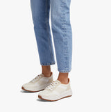 FitFlop F-MODE e01 KNIT FLATFORM Womens Trainers Urban White Mix