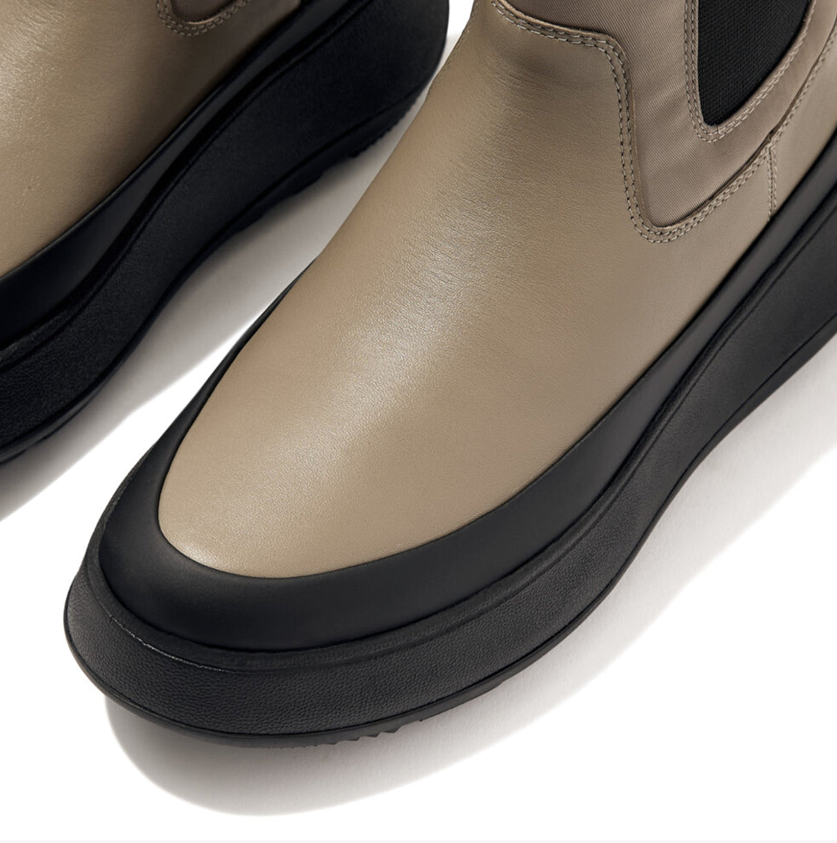 FitFlop F-MODE FLATFORM Womens Chelsea Boots Minky Grey