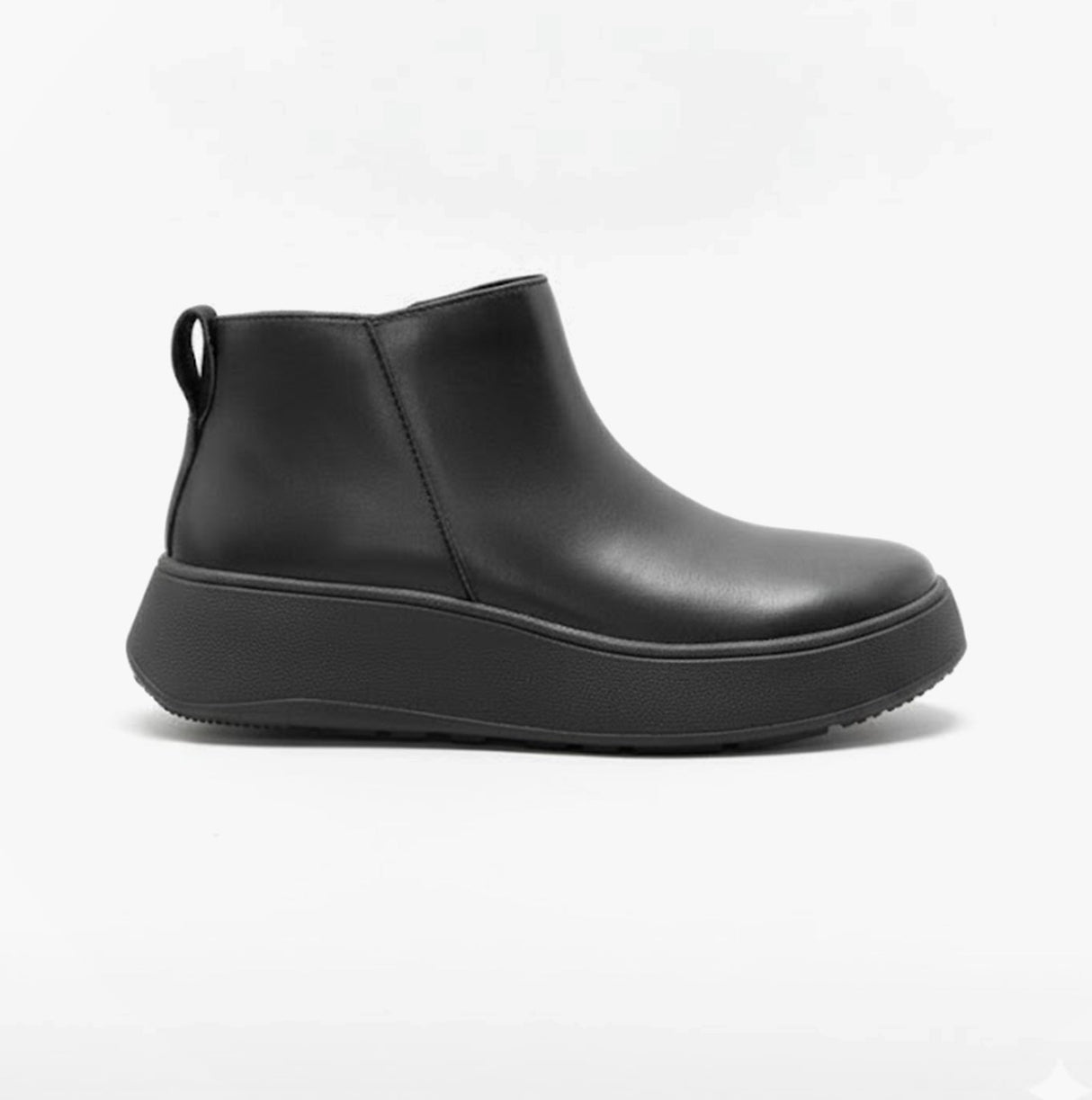 FitFlop F-MODE FLATFORM Womens Zip Ankle Boots All Black