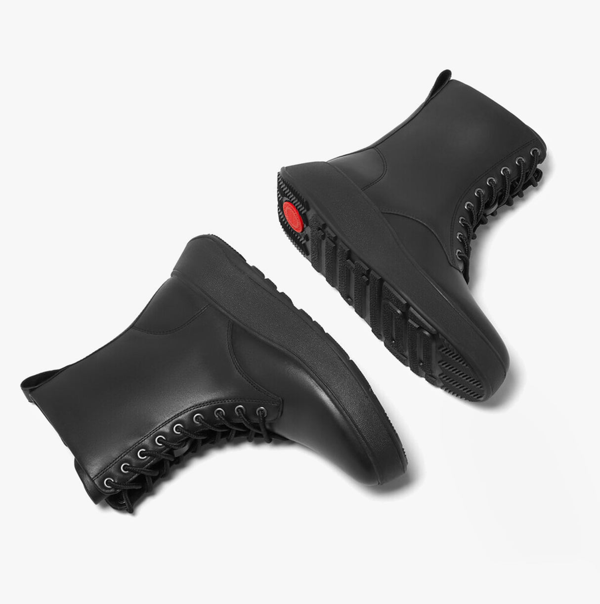 FitFlop F-MODE FLATFORM Womens Ankle Boots All Black