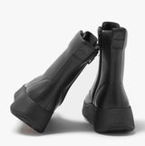 FitFlop F-MODE FLATFORM Womens Ankle Boots All Black