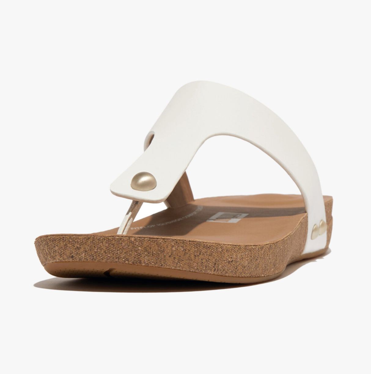 FitFlop iQUSHION LEATHER Womens Toe Post Urban White
