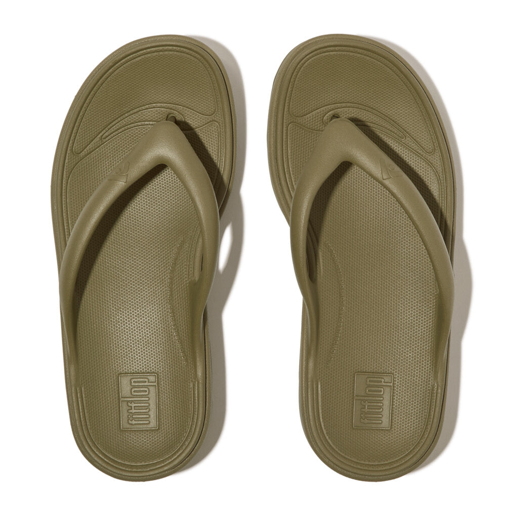 FitFlop RELIEFF RECOVERY Womens Toe Post Sandals Camo-Green