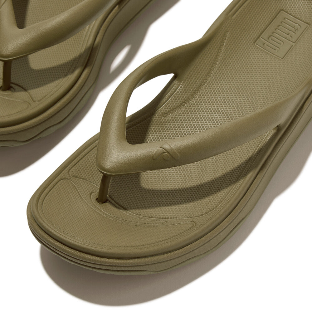 FitFlop RELIEFF RECOVERY Womens Toe Post Sandals Camo-Green