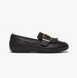 FitFlop ALLEGRO FRINGE BUCKLED Womens Loafers Black