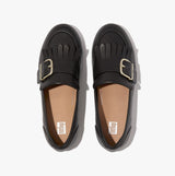 FitFlop ALLEGRO FRINGE BUCKLED Womens Loafers Black
