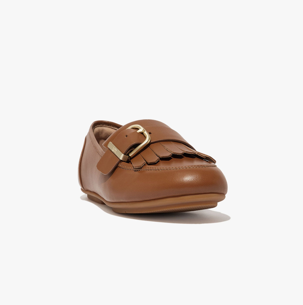 FitFlop ALLEGRO FRINGE BUCKLED Womens Loafers Light Tan
