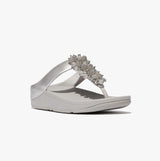 FitFlop FINO BAUBLE-BEAD Womens Toe Post Sandals Silver