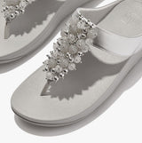 FitFlop FINO BAUBLE-BEAD Womens Toe Post Sandals Silver