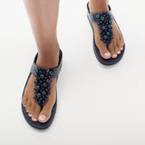 FitFlop FINO BAUBLE-BEAD Womens Toe Post Sandals Midnight Navy