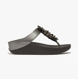 FitFlop FINO BAUBLE-BEAD Womens Toe Post Pewter Black