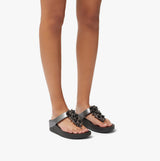 FitFlop FINO BAUBLE-BEAD Womens Toe Post Pewter Black
