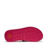 FitFlop F-MODE JEWEL-DELUXE Womens Toe Post Sandals Metallic Wild Raspberry