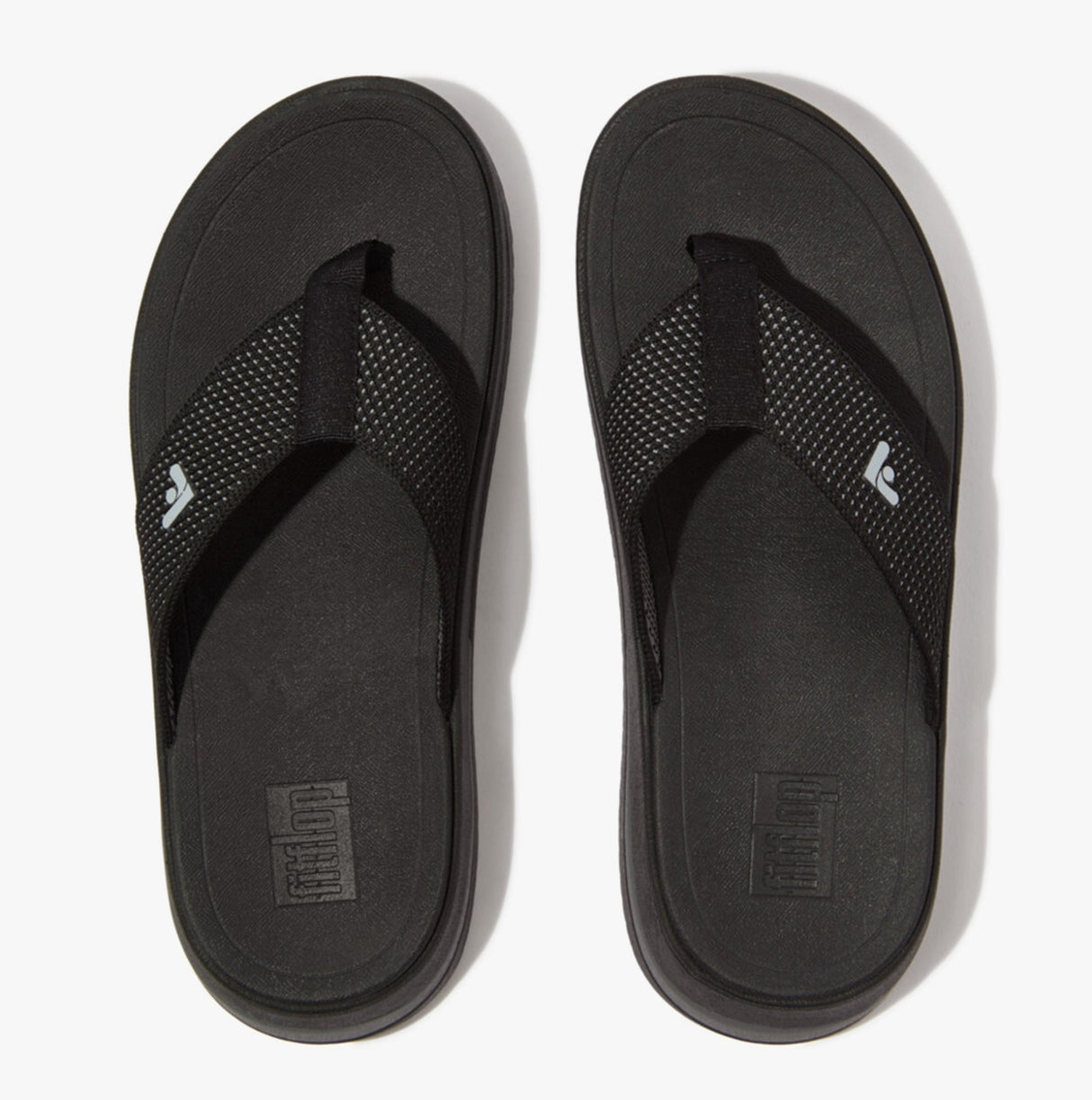 FitFlop SURFF TWO-TONE WEBBING Womens Toe Post Black