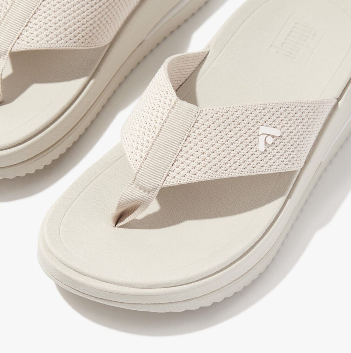 FitFlop SURFF TWO-TONE WEBBING Womens Toe Post Paris Beige