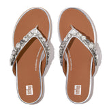 FitFlop GRACIE JEWEL-DELUXE Womens Flip Flops Silver