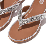 FitFlop GRACIE JEWEL-DELUXE Womens Flip Flops Silver