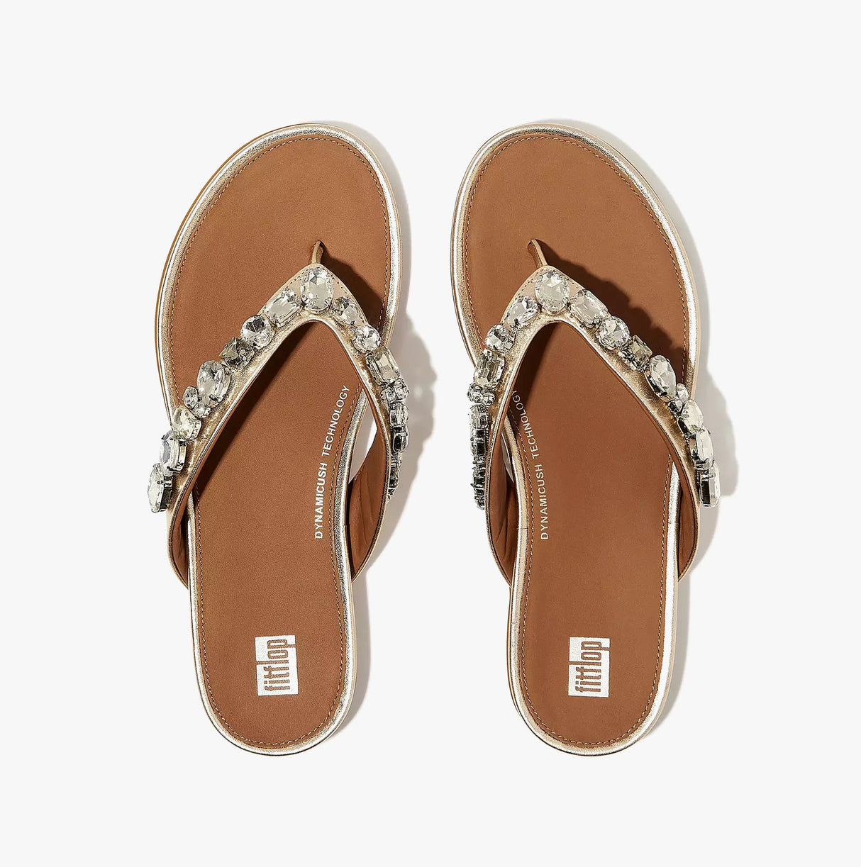 FitFlop GRACIE JEWEL-DELUXE Womens Flip Flops Platino