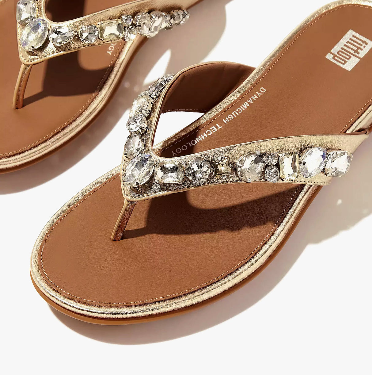 FitFlop GRACIE JEWEL-DELUXE Womens Flip Flops Platino