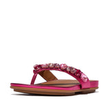 FitFlop GRACIE JEWEL-DELUXE Womens Flip Flops Metallic Wild Raspberry