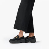 FitFlop F-LUMA CHUNKY SNAFFLE Womens Wedge Loafers Black