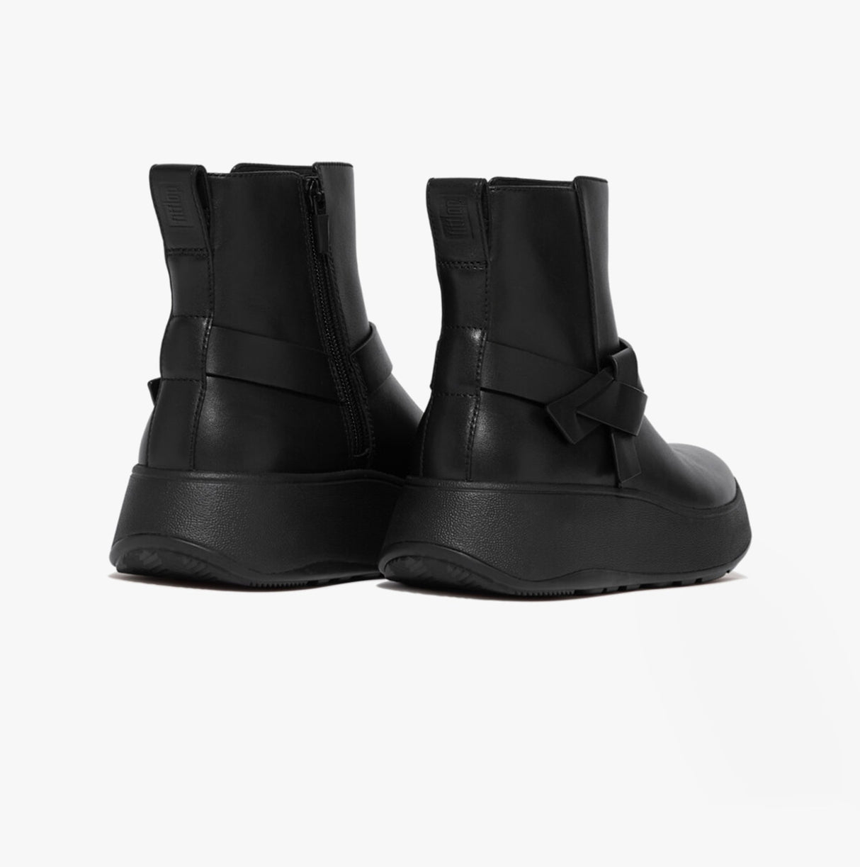 FitFlop F-MODE FOLDED-KNOT Womens Chelsea Boots Black