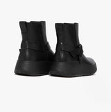 FitFlop F-MODE FOLDED-KNOT Womens Chelsea Boots Black