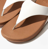FitFlop LULU Womens Leather Toe Post Sandals White