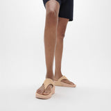 FitFlop LULU LEATHER Womens Toe Post Sandals Sandy Beige