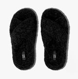 FitFlop iQUSHION D-LUXE Womens Cross Slides All Black