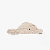 FitFlop iQUSHION D-LUXE Womens Cross Slides Milk Ice