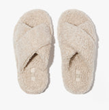 FitFlop iQUSHION D-LUXE Womens Cross Slides Milk Ice